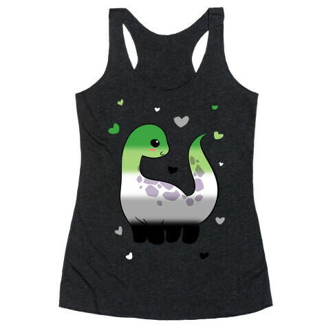 Aromantic-Dino Racerback Tank Top