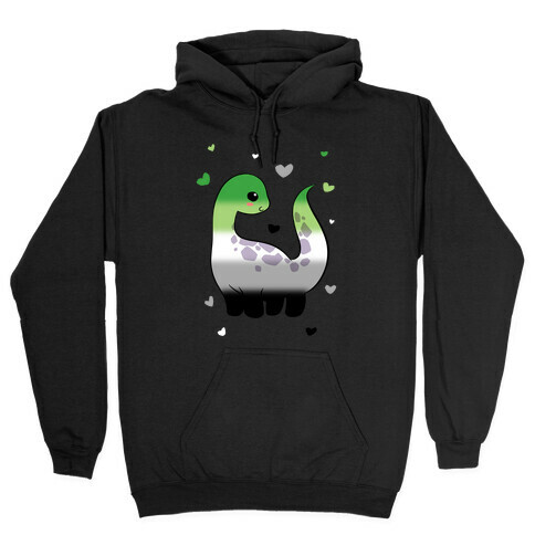 Aromantic-Dino Hooded Sweatshirt