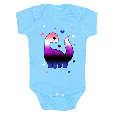 Genderfluid-Dino Baby One-Piece