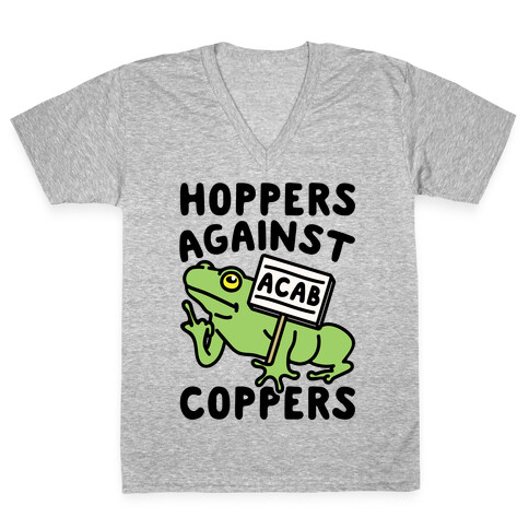 Hoppers Against Coppers V-Neck Tee Shirt