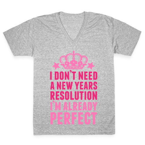 I'm Already Perfect V-Neck Tee Shirt