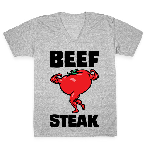 Beefsteak Tomato Parody V-Neck Tee Shirt