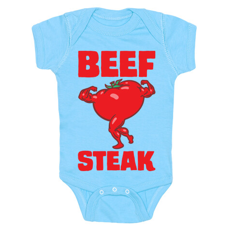 Beefsteak Tomato Parody White Print Baby One-Piece