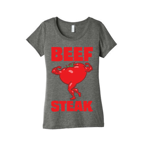 Beefsteak Tomato Parody White Print Womens T-Shirt