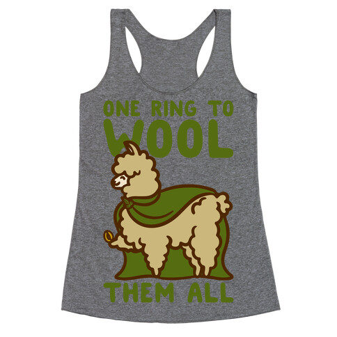 One Ring To Wool Them All Parody Racerback Tank Top