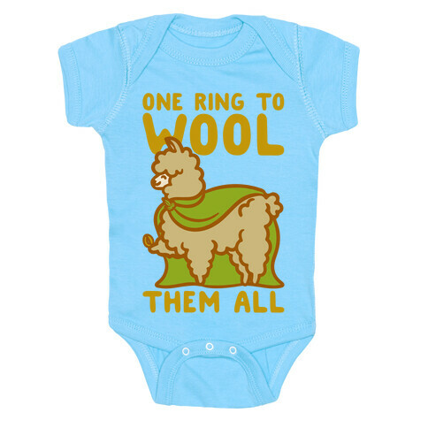 One Ring To Wool Them All Parody White Print Baby One-Piece