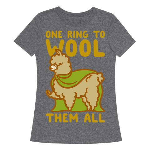 One Ring To Wool Them All Parody White Print Womens T-Shirt