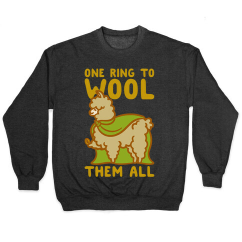 One Ring To Wool Them All Parody White Print Pullover