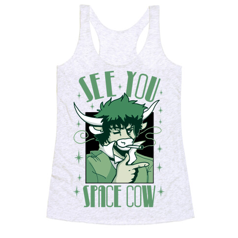 See You Space Cow Racerback Tank Top
