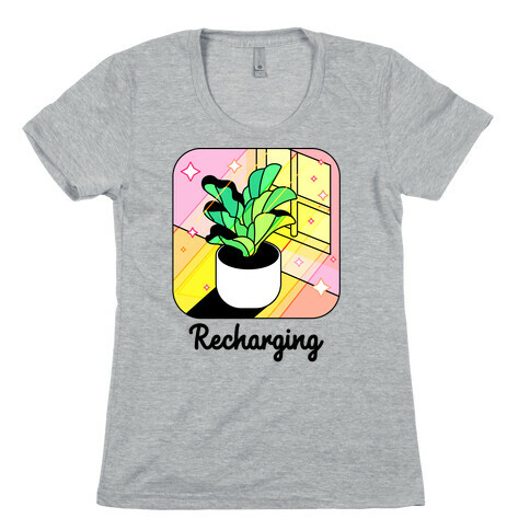 Recharging Plant Womens T-Shirt