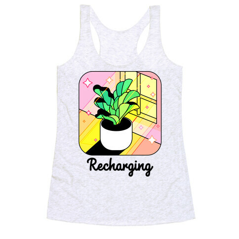 Recharging Plant Racerback Tank Top