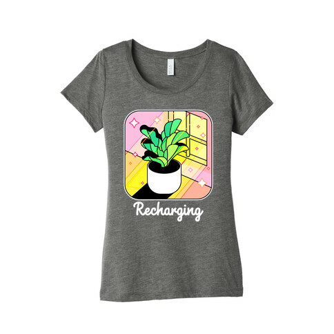 Recharging Plant Womens T-Shirt