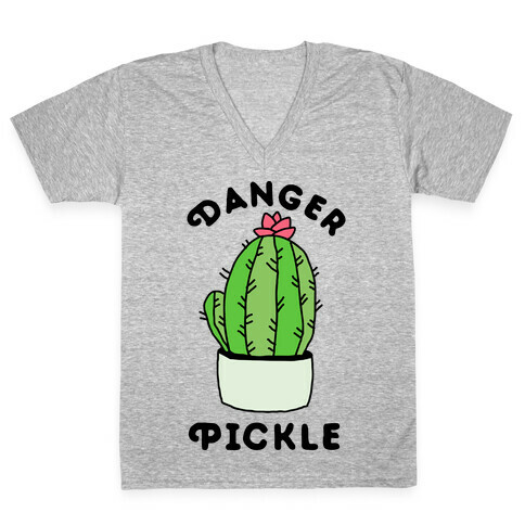 Danger Pickle  V-Neck Tee Shirt