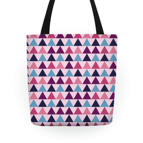 Triangle Pattern Tote (Pink) Tote