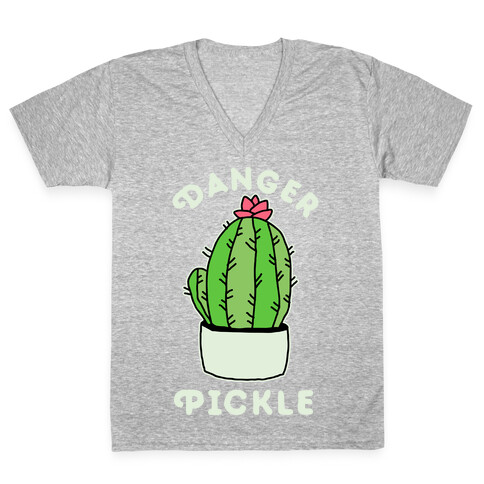 Danger Pickle  V-Neck Tee Shirt