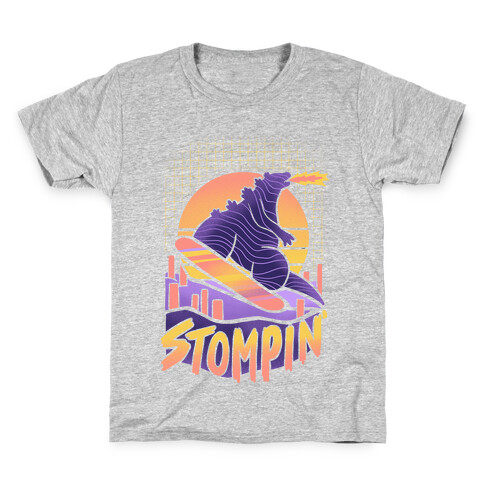 Stompin' Snowboarding Godzilla Kids T-Shirt