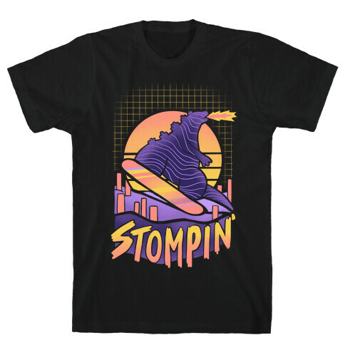 Stompin' Snowboarding Godzilla T-Shirt