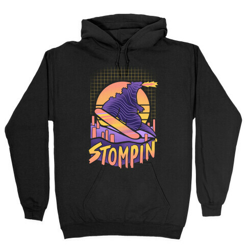 Stompin' Snowboarding Godzilla Hooded Sweatshirt