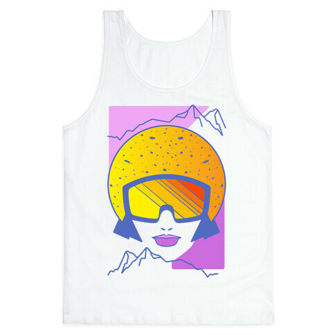 Retro Snowboarding Helmet Tank Top