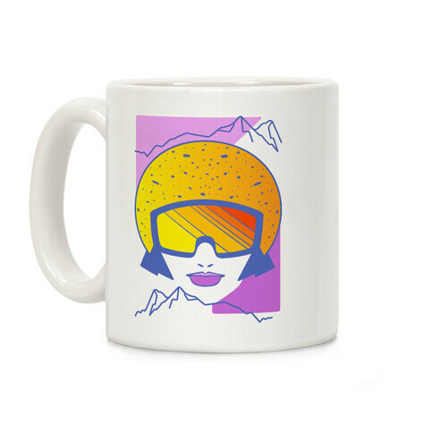 Retro Snowboarding Helmet Coffee Mug