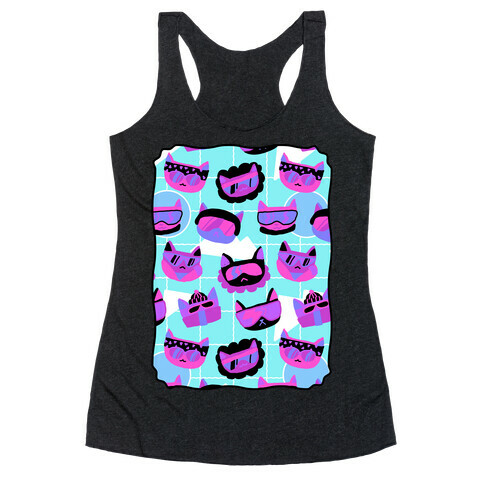 Gnarly Snowboard Cats  Racerback Tank Top