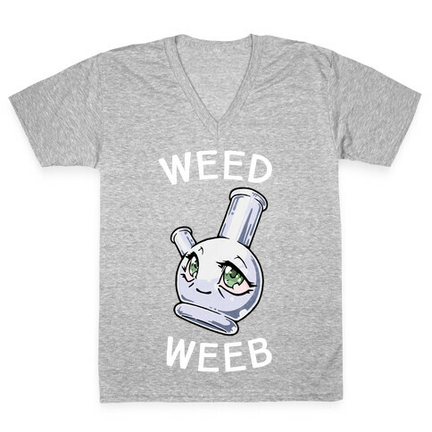 Weed Weeb V-Neck Tee Shirt