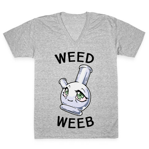 Weed Weeb V-Neck Tee Shirt