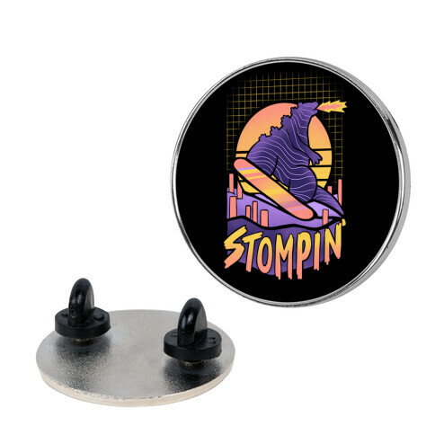 Stompin' Snowboarding Godzilla Pin