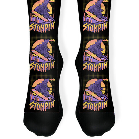 Stompin' Snowboarding Godzilla Sock