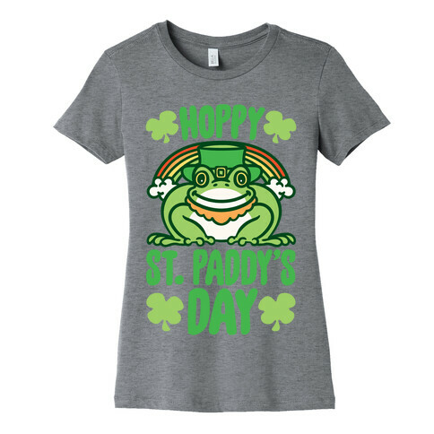 Hoppy St. Paddy's Day Frog Womens T-Shirt