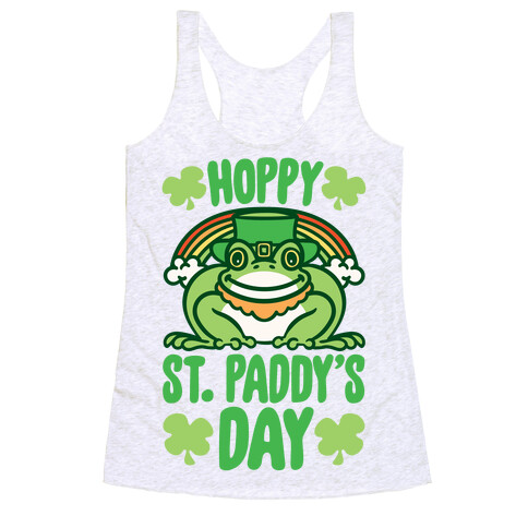 Hoppy St. Paddy's Day Frog Racerback Tank Top
