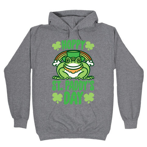 Hoppy St. Paddy's Day Frog Hooded Sweatshirt