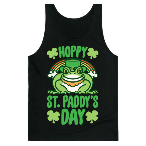Hoppy St. Paddy's Day Frog White Print Tank Top