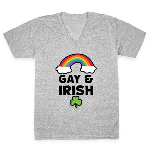 Gay & Irish V-Neck Tee Shirt