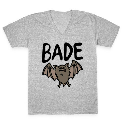 Bade Derpy Bat Parody V-Neck Tee Shirt