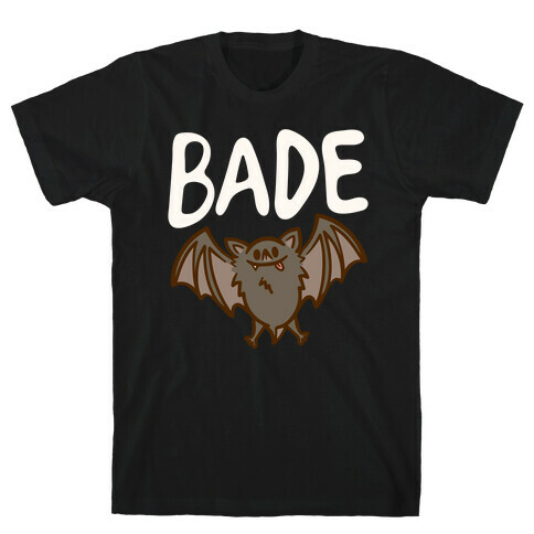 Bade Derpy Bat Parody White Print T-Shirt