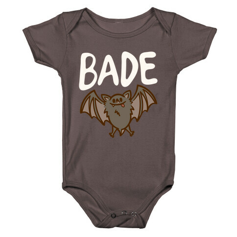 Bade Derpy Bat Parody White Print Baby One-Piece