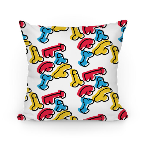 Pop Art Penis Pattern Pillow