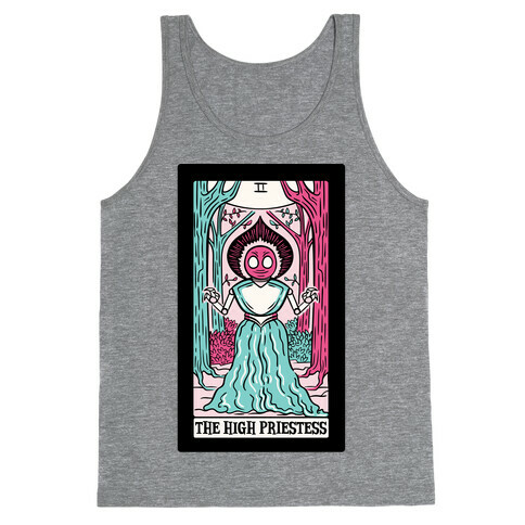 The High Priestess Flatwoods Monster Tarot Card Parody Tank Top