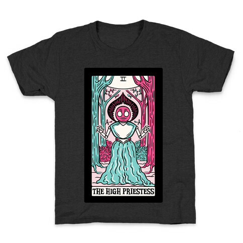 The High Priestess Flatwoods Monster Tarot Card Parody White Print Kids T-Shirt