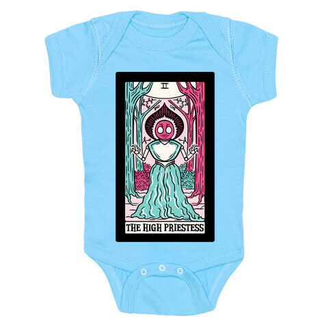 The High Priestess Flatwoods Monster Tarot Card Parody White Print Baby One-Piece