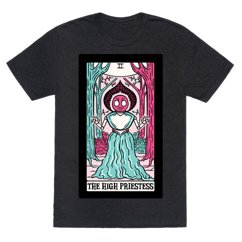 The High Priestess Flatwoods Monster Tarot Card Parody White Print T-Shirt