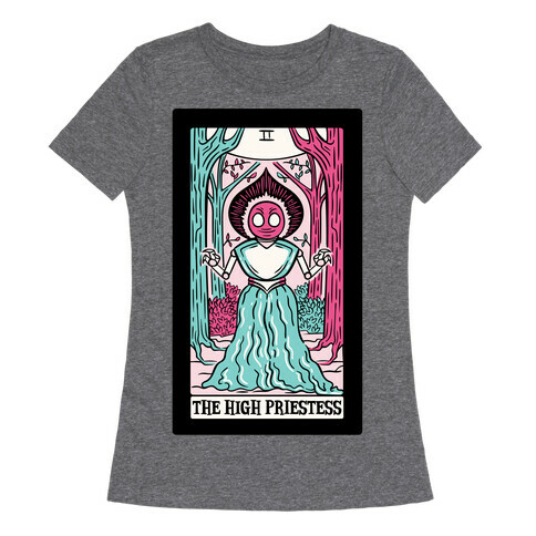 The High Priestess Flatwoods Monster Tarot Card Parody White Print Womens T-Shirt