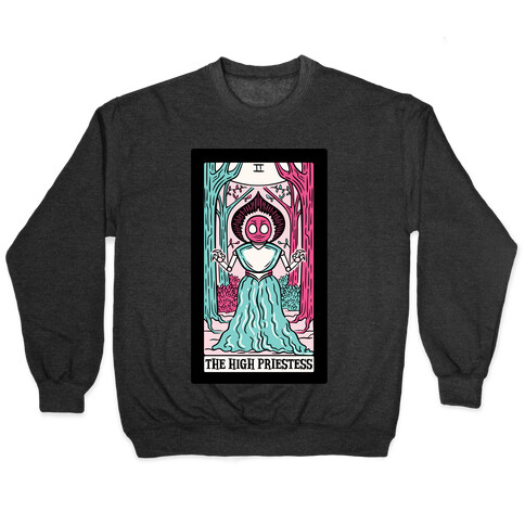 The High Priestess Flatwoods Monster Tarot Card Parody White Print Pullover