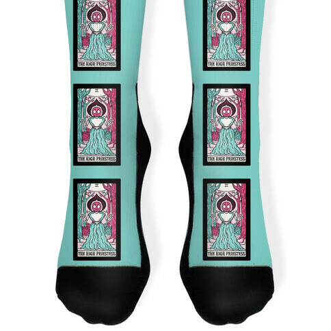 The High Priestess Flatwoods Monster Tarot Card Parody Sock