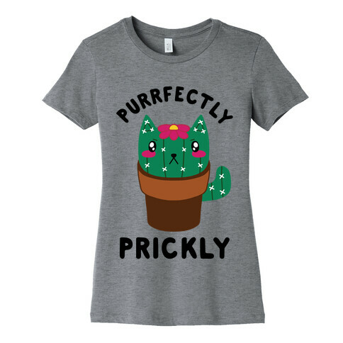 Purrfectly Prickly Womens T-Shirt