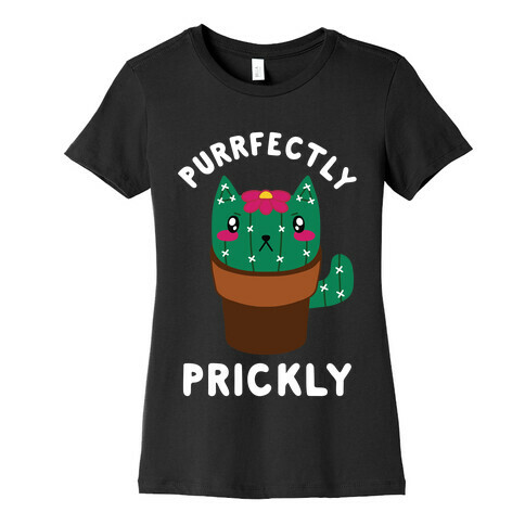 Purrfectly Prickly Womens T-Shirt