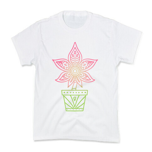 Mandala Weed Flower Kids T-Shirt