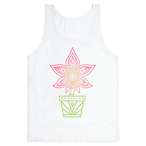 Mandala Weed Flower Tank Top