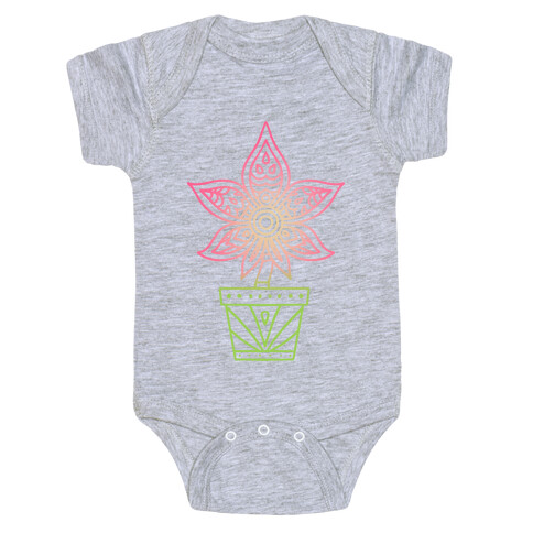 Mandala Weed Flower Baby One-Piece